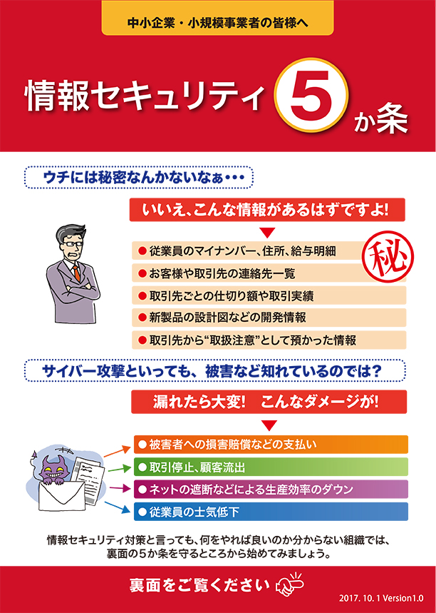 情報セキュリティ５カ条